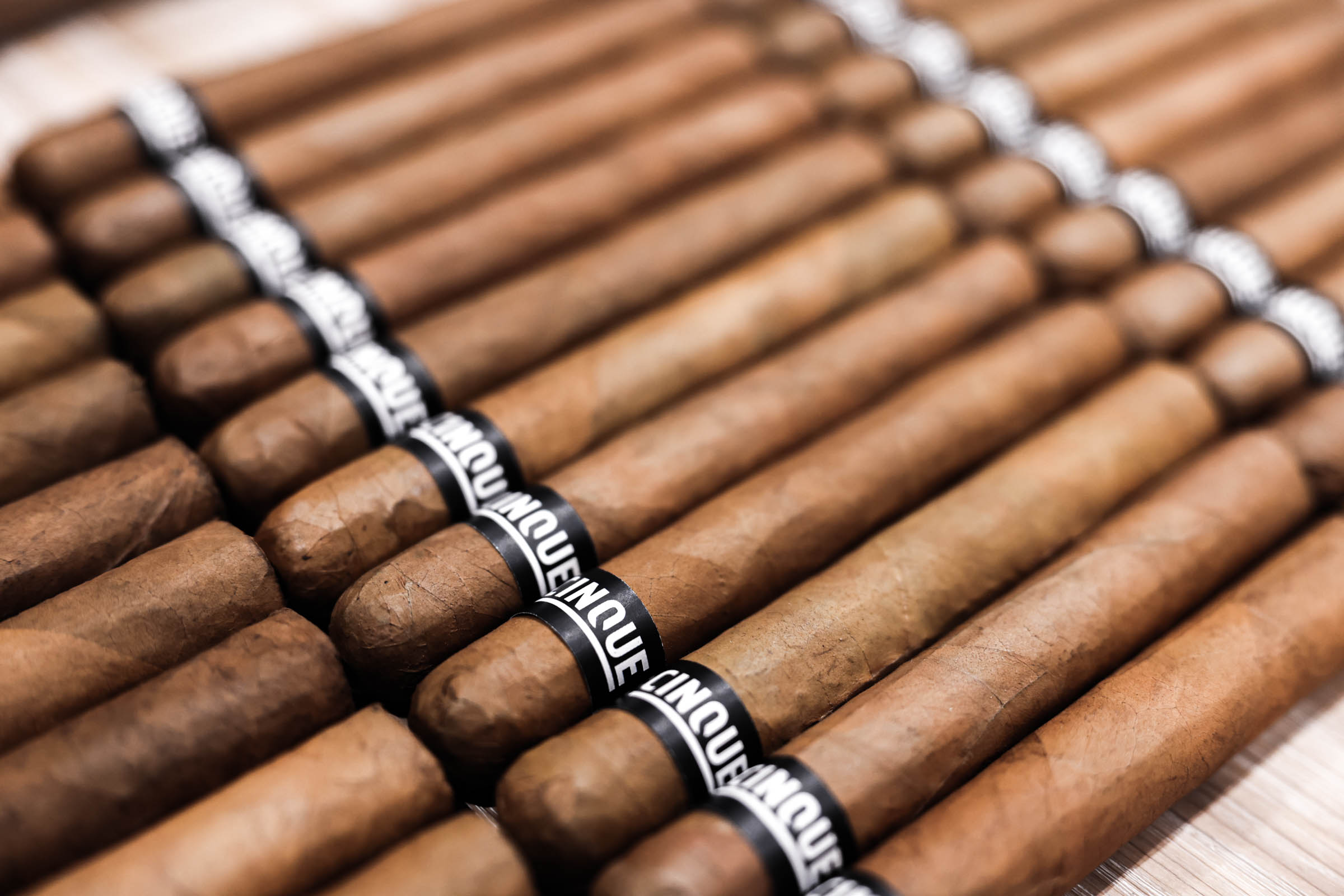 Premium Zigarren Reihe Closeup Event Catering